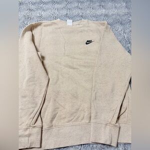 Nike Men's Beige Crewneck Sweater